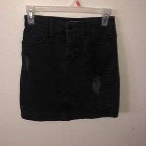 black jean skirt